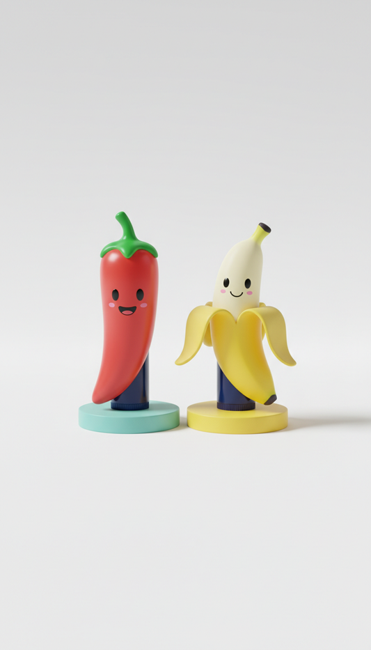 Lippenbalsam-Duo mit lustigem Food-Design